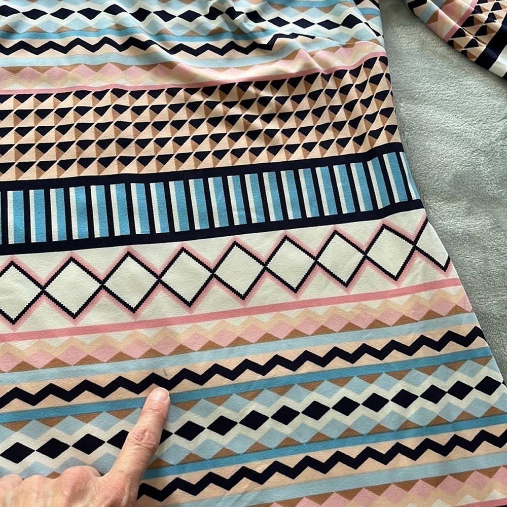 Eliza J Geometric Print Dress Pastel Size 6 - Picture 16 of 16